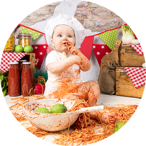 Spaghetti Smash 1 jaar baby fotoshoot 788