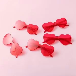 Meisje kinderfeestje accessoires beauty hartjes brillen