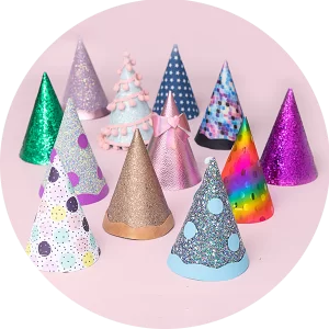 Meisje kinderfeestje accessoires beauty feestmutsen handgemaakt