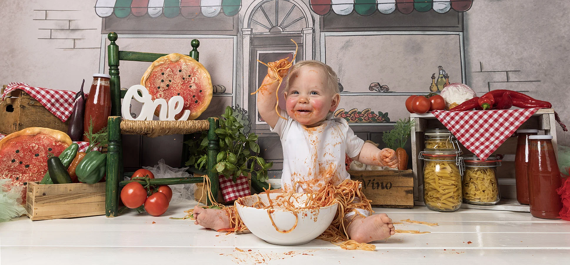 Spaghetti_Smash_fotoshoot eerste verjaardag idee fotograaf